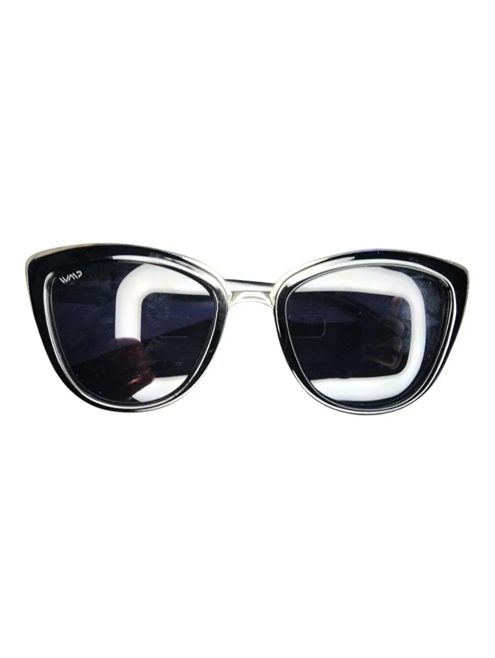 NIB WMP Eyewear Womens Aria Full Flat Lens Mirrored Cat eye Sunglasses